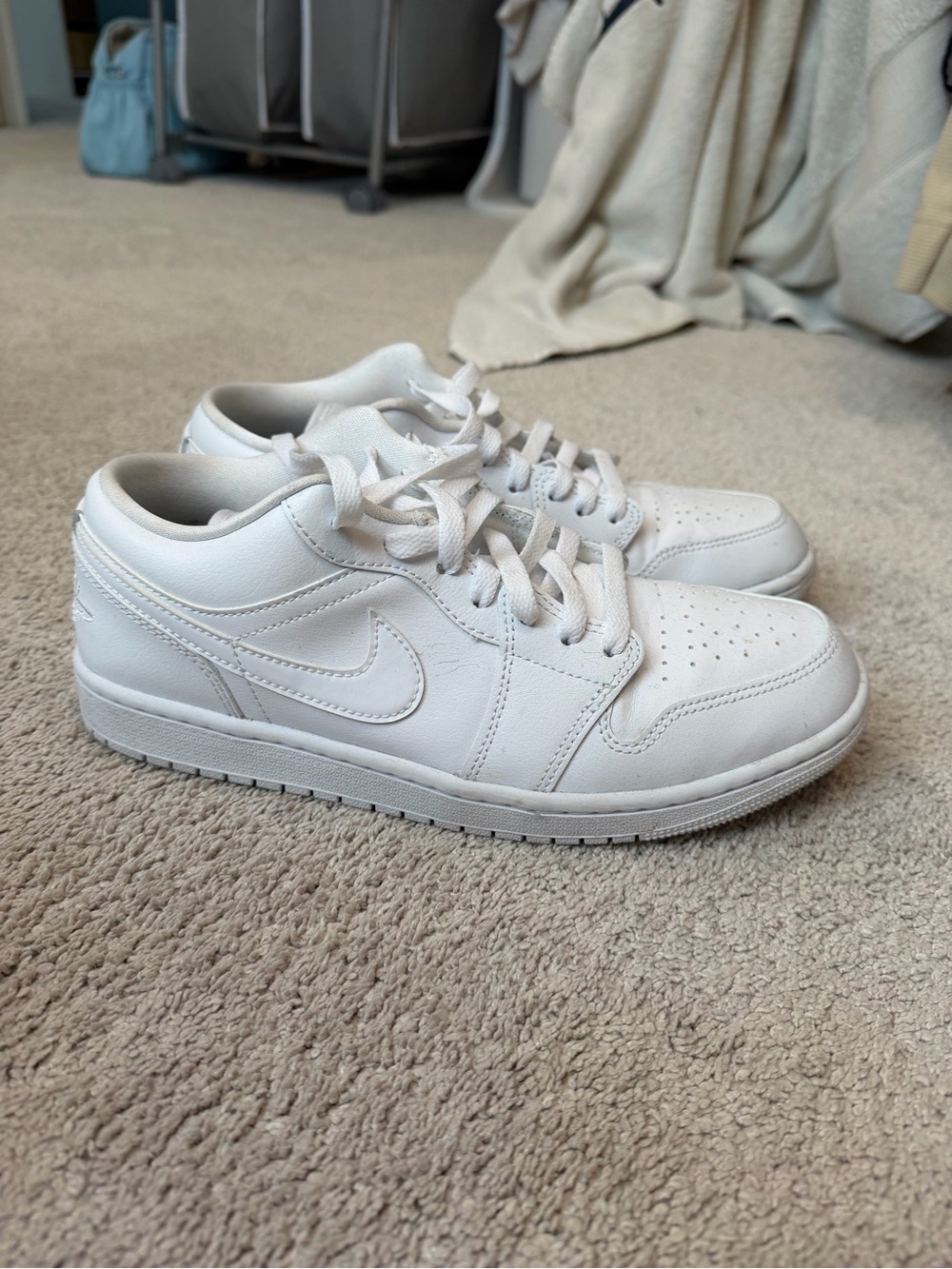 Nike Women’s All-White Jordans Low-Top Sneakers